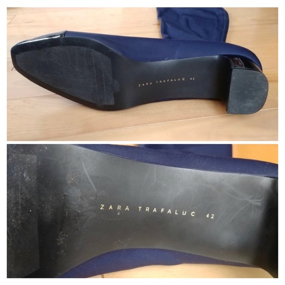 ZARA Over-the-knee Stretch Fabric Boots Size 12US - Picture 9 of 9